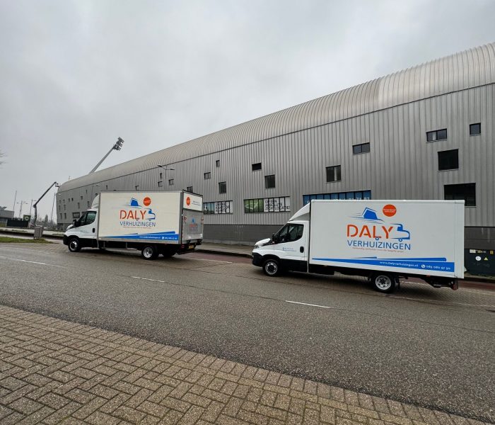 Daly op een verhuisklus in Zoeterwoude